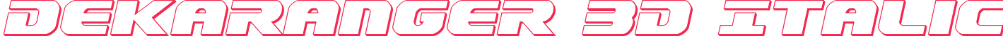 Dekaranger 3D Italic